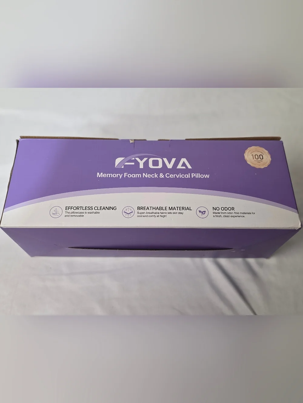 F-YOVA Memory Foam Contour Pillow - Ergonomic Support NEW IN BOX - Picture 6 of 13